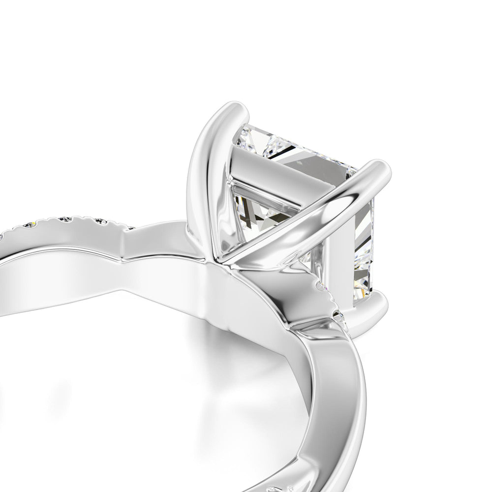Tanya Moissanite & Lab Grown Diamond Ring | White Gold | 2