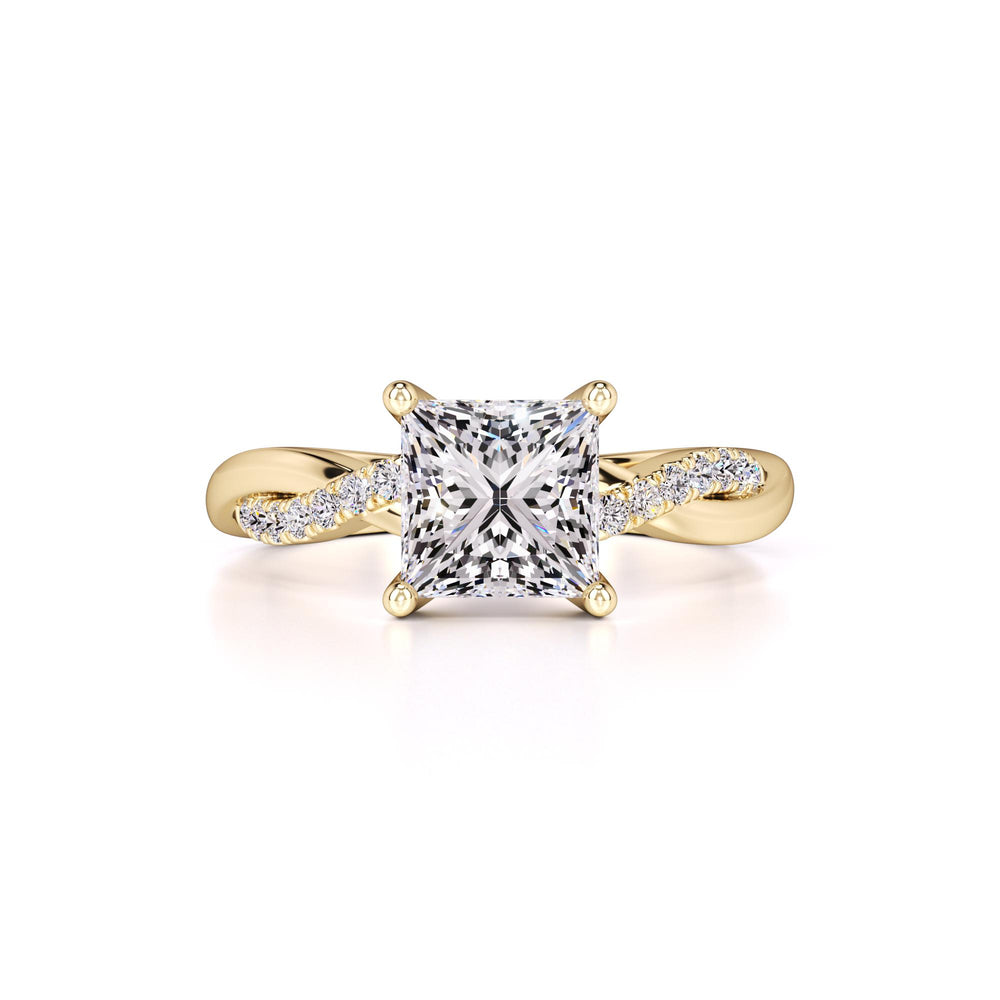 Tanya Moissanite & Lab Grown Diamond Ring | Yellow Gold | 1