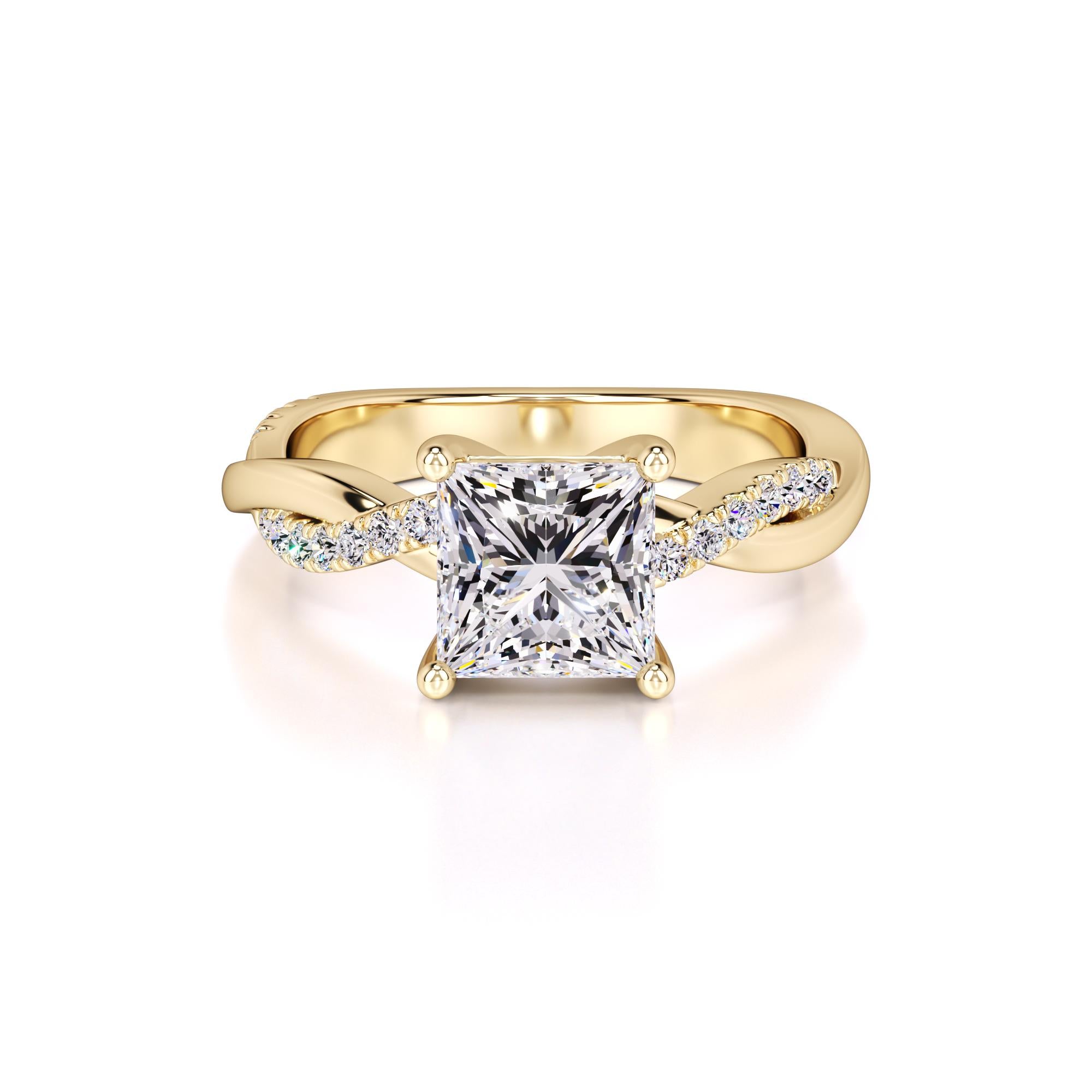Tanya Lab Grown Diamond Ring | Yellow Gold | 1