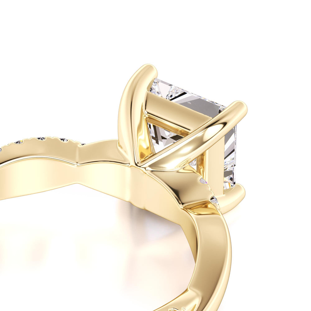 Tanya Moissanite & Lab Grown Diamond Ring | Yellow Gold | 2