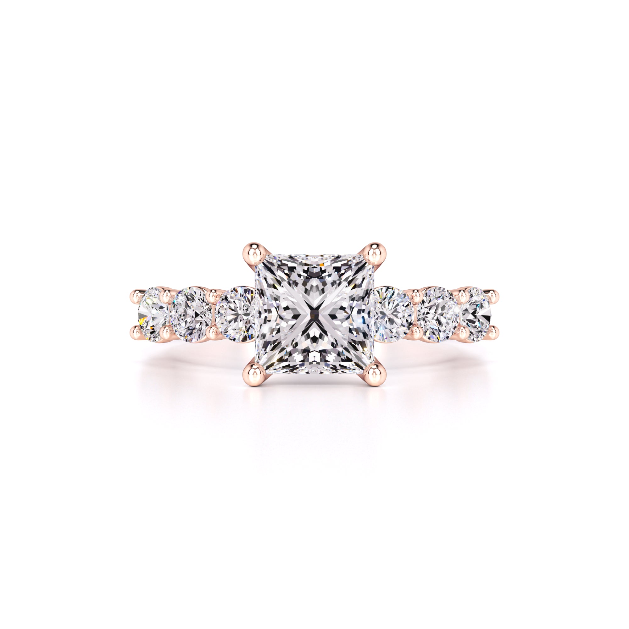 Blaire Moissanite & Lab Grown Diamond Ring | Rose Gold | 1