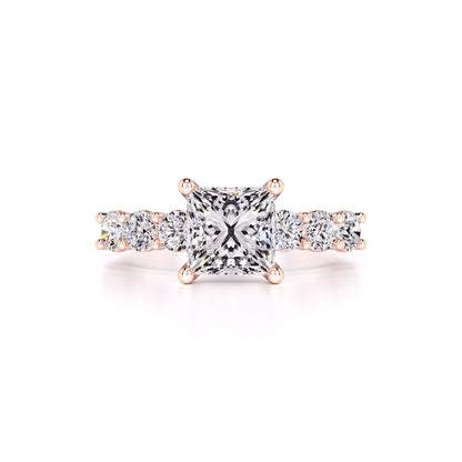 Blaire Moissanite & Lab Grown Diamond Ring | Rose Gold | 1