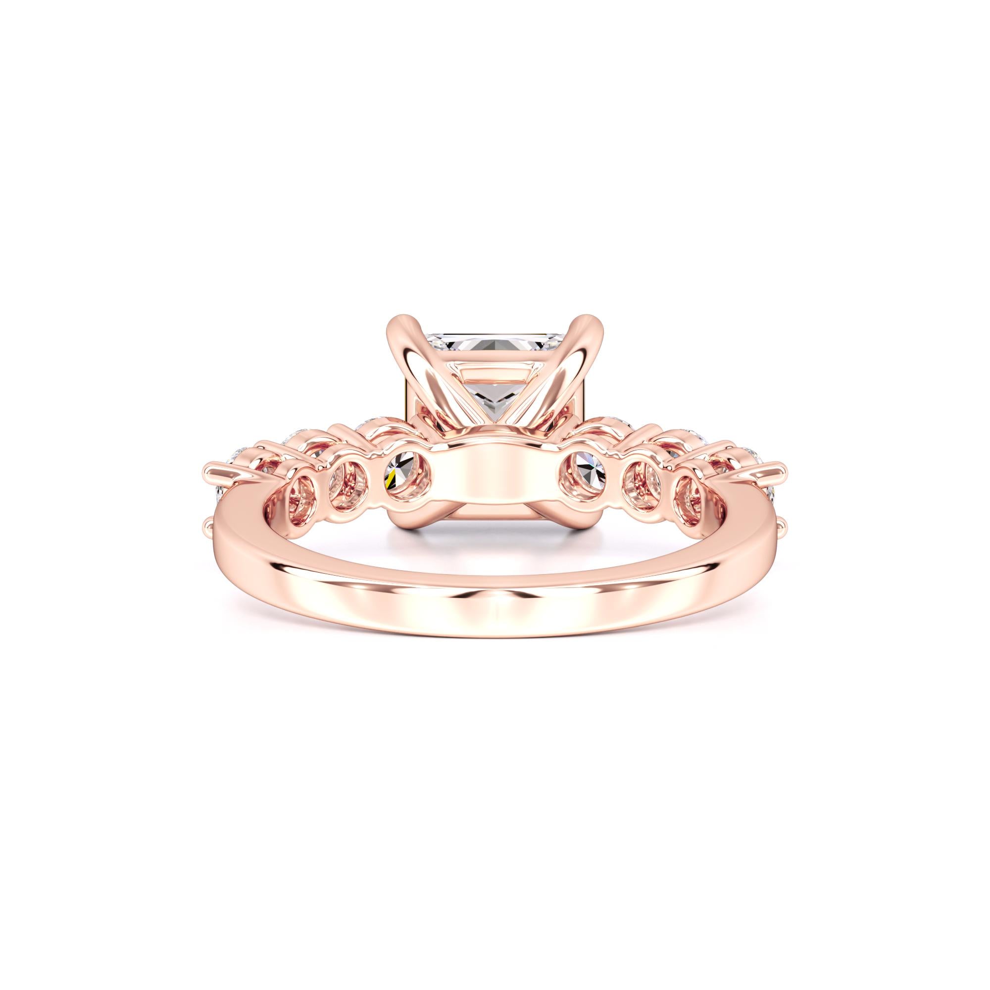 Blaire Moissanite & Lab Grown Diamond Ring | Rose Gold | 3