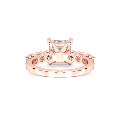 Blaire Moissanite & Lab Grown Diamond Ring | Rose Gold | 3