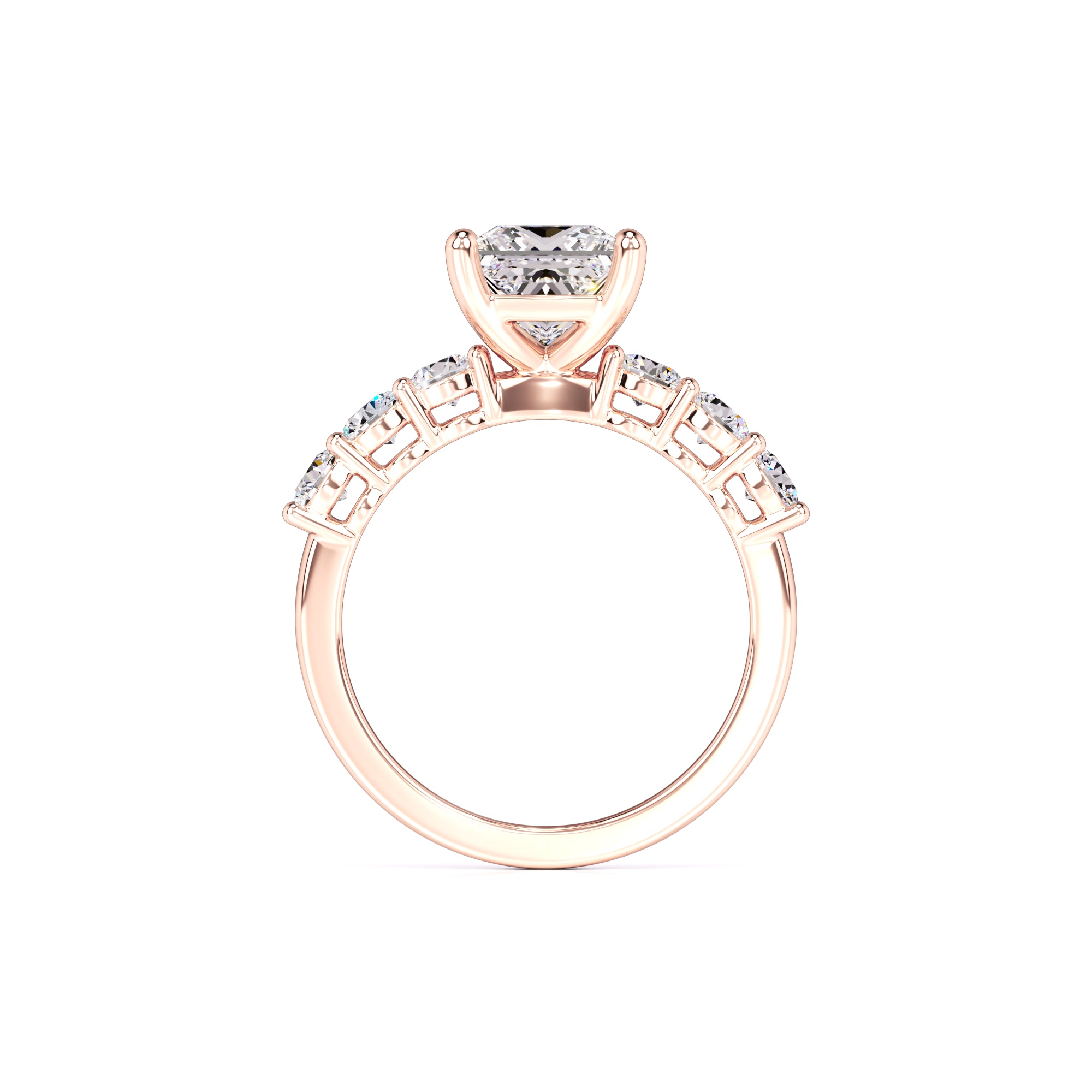 Blaire Moissanite & Lab Grown Diamond Ring | Rose Gold | 4