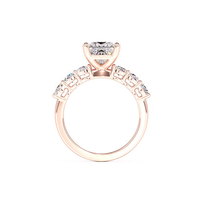 Blaire Moissanite & Lab Grown Diamond Ring | Rose Gold | 4