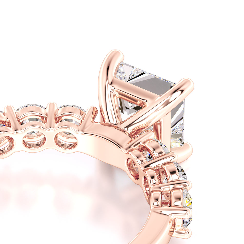 Blaire Moissanite & Lab Grown Diamond Ring | Rose Gold | 2