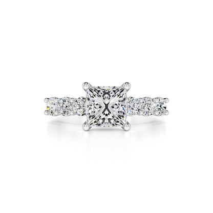 Blaire Moissanite & Lab Grown Diamond Ring | White Gold | 1