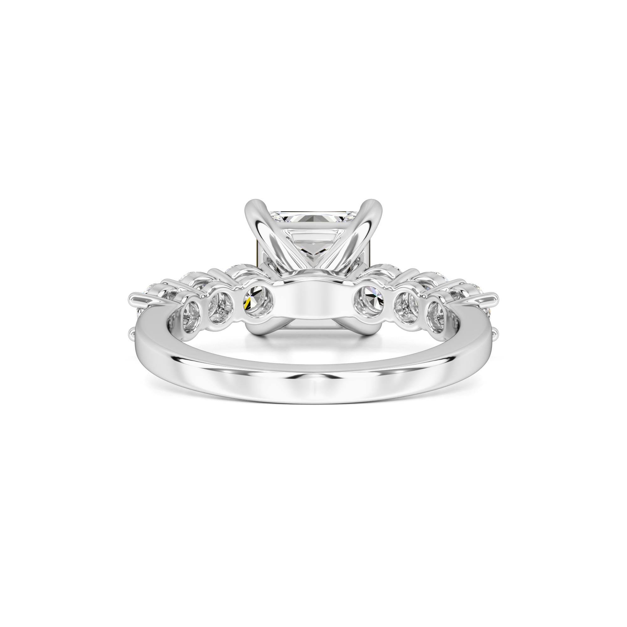 Blaire Moissanite & Lab Grown Diamond Ring | White Gold | 3