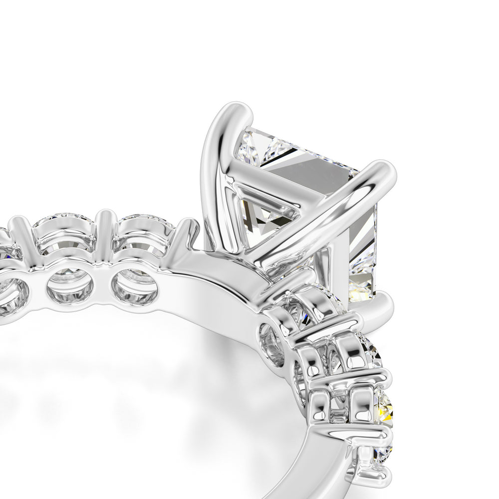 Blaire Moissanite & Lab Grown Diamond Ring | White Gold | 2