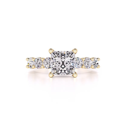 Blaire Moissanite & Lab Grown Diamond Ring | Yellow Gold | 1