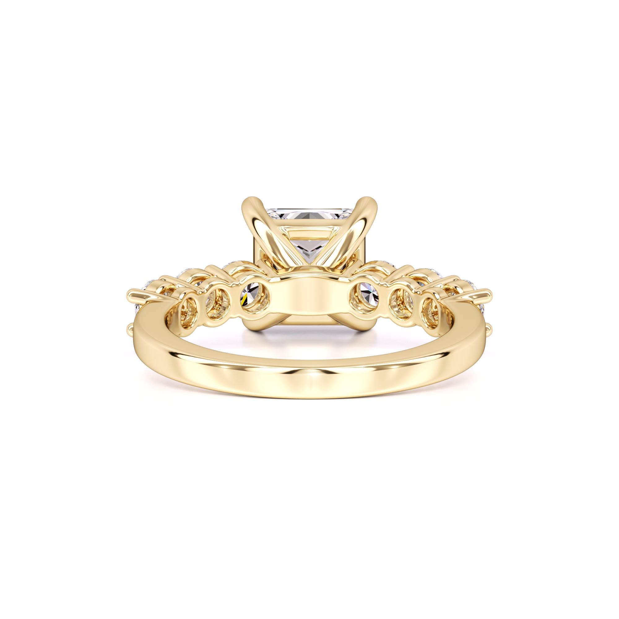 Blaire Moissanite & Lab Grown Diamond Ring | Yellow Gold | 3