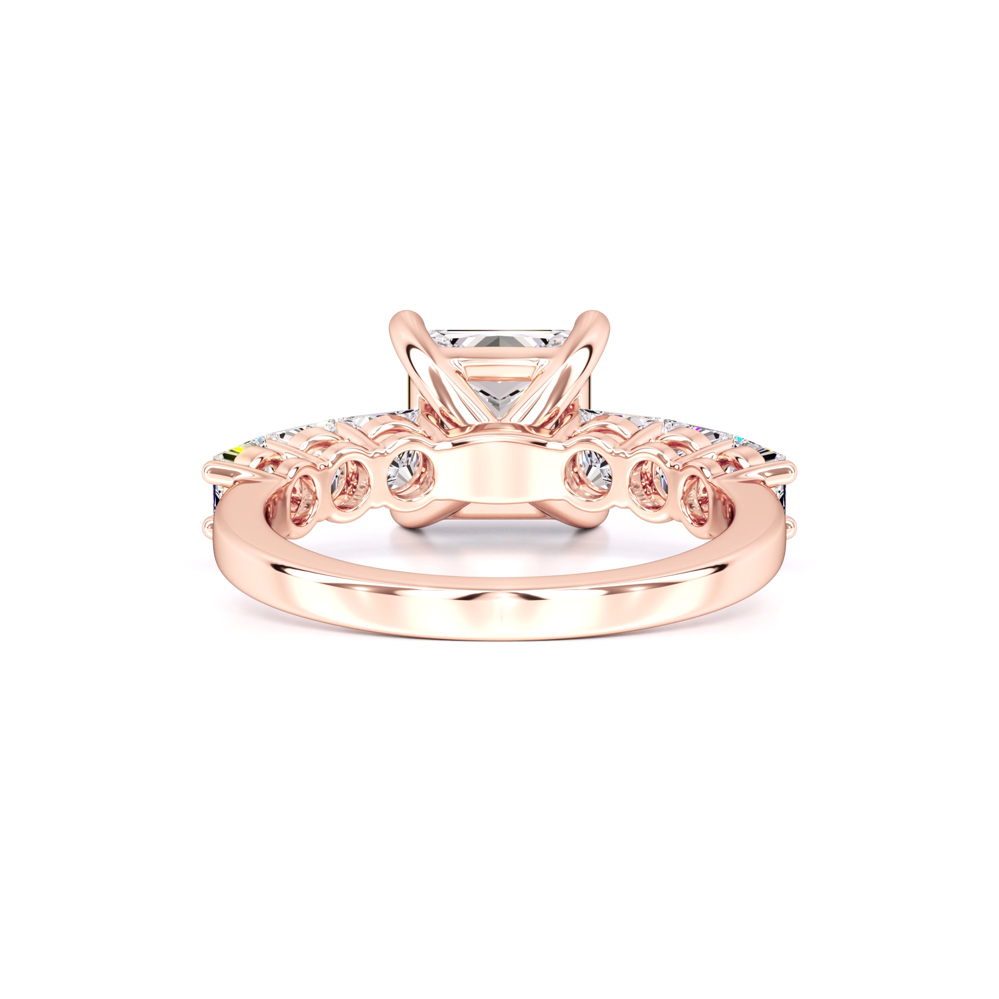 Jolie Moissanite & Lab Grown Diamond Ring | Rose Gold | 3