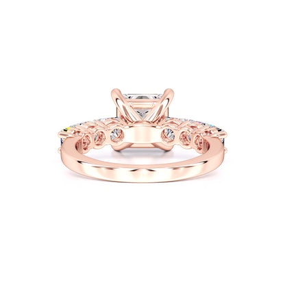 Jolie Moissanite & Lab Grown Diamond Ring | Rose Gold | 3