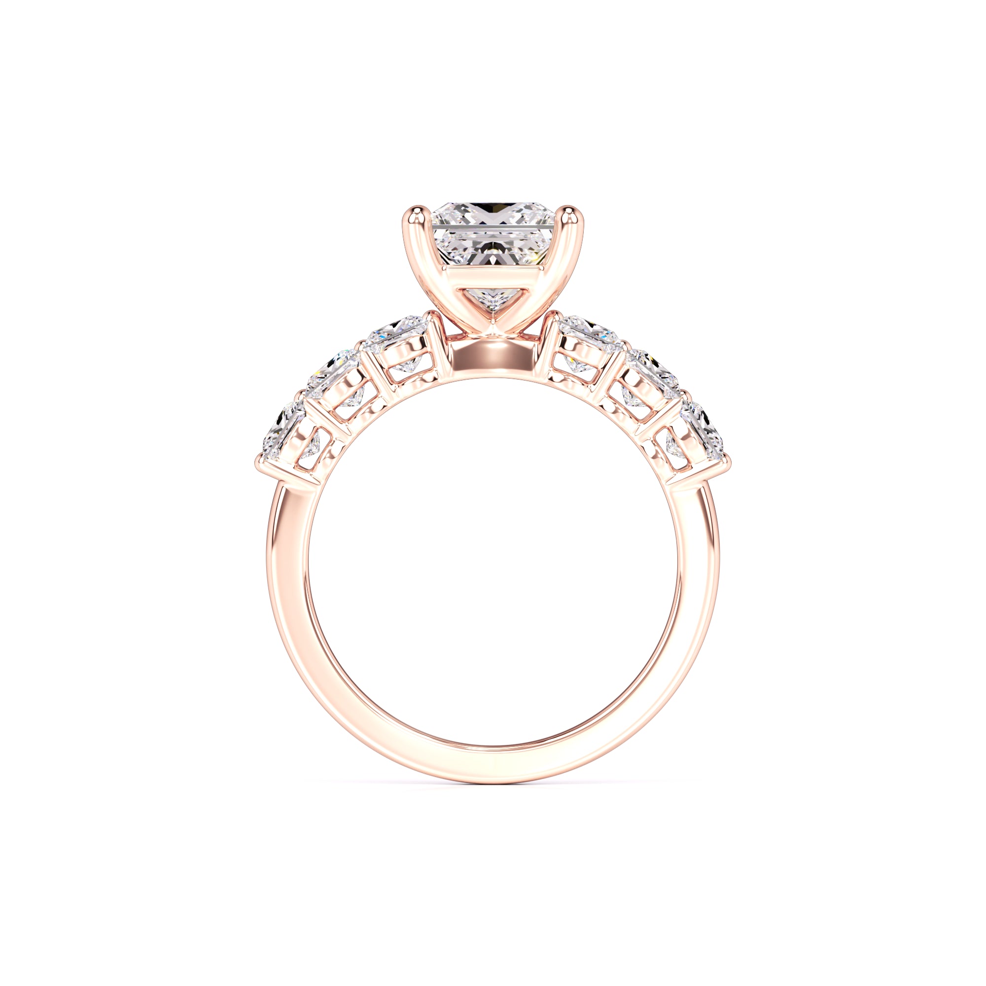 Jolie Moissanite & Lab Grown Diamond Ring | Rose Gold | 4