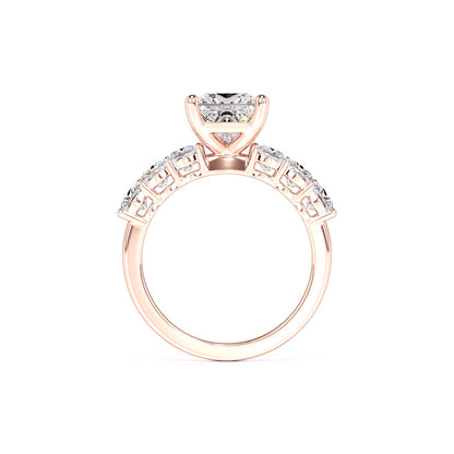 Jolie Moissanite & Lab Grown Diamond Ring | Rose Gold | 4