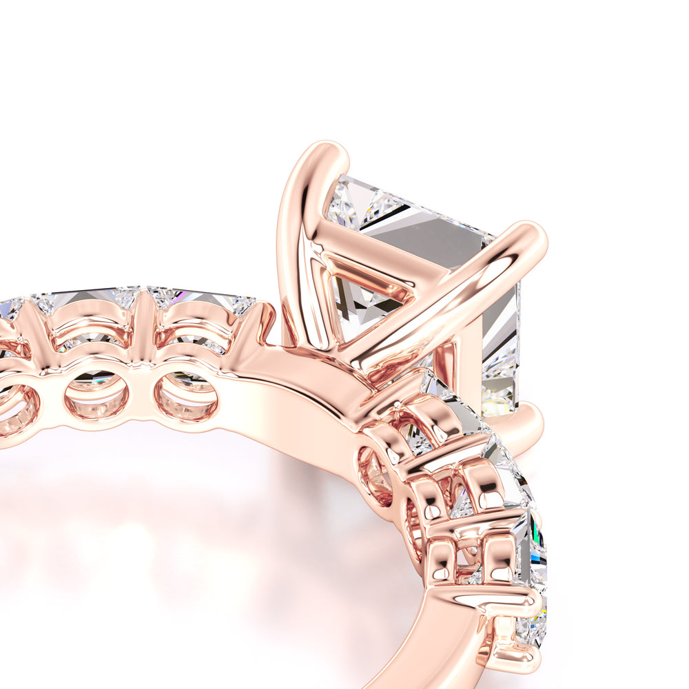 Jolie Moissanite & Lab Grown Diamond Ring | Rose Gold | 2