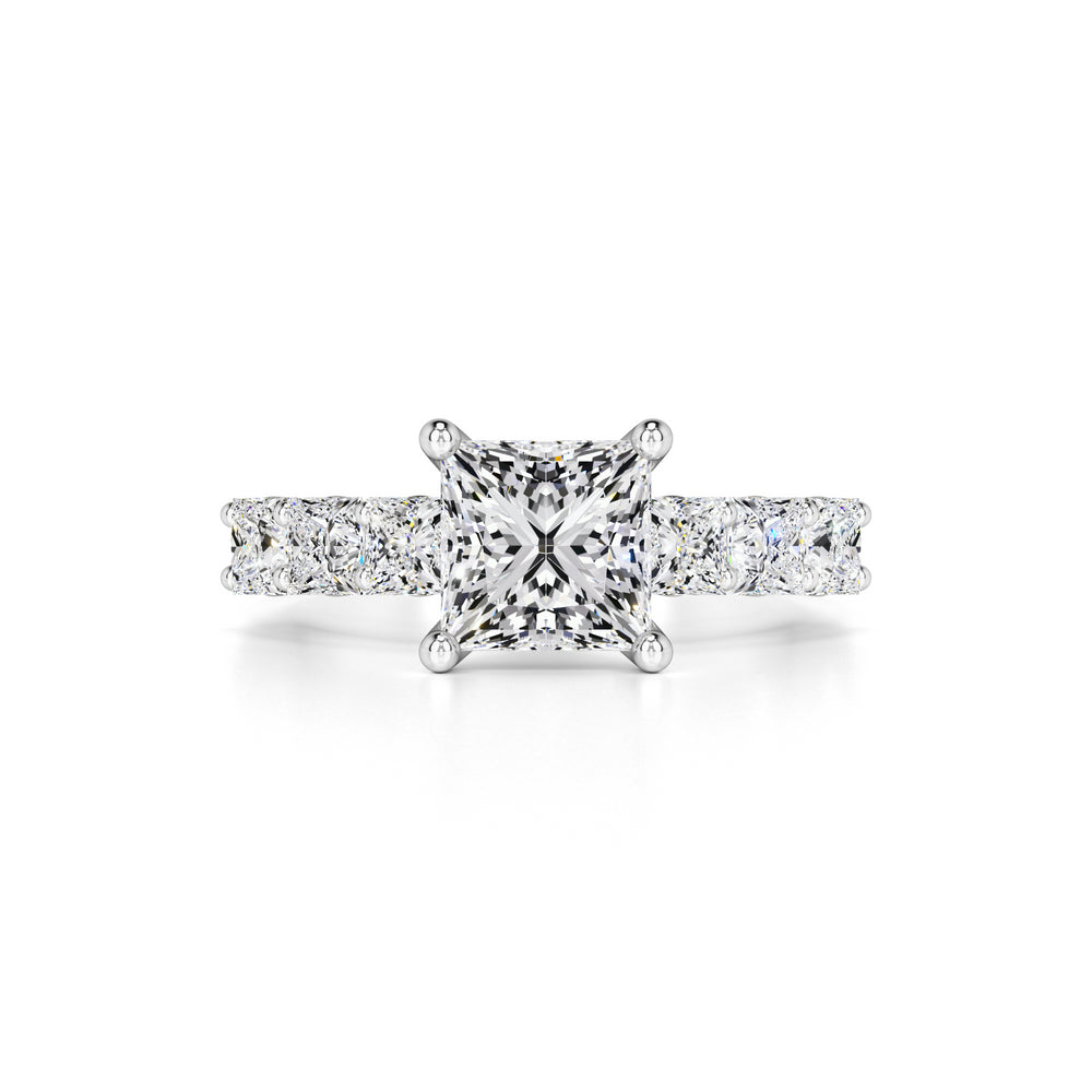 Jolie Moissanite & Lab Grown Diamond Ring | White Gold | 1
