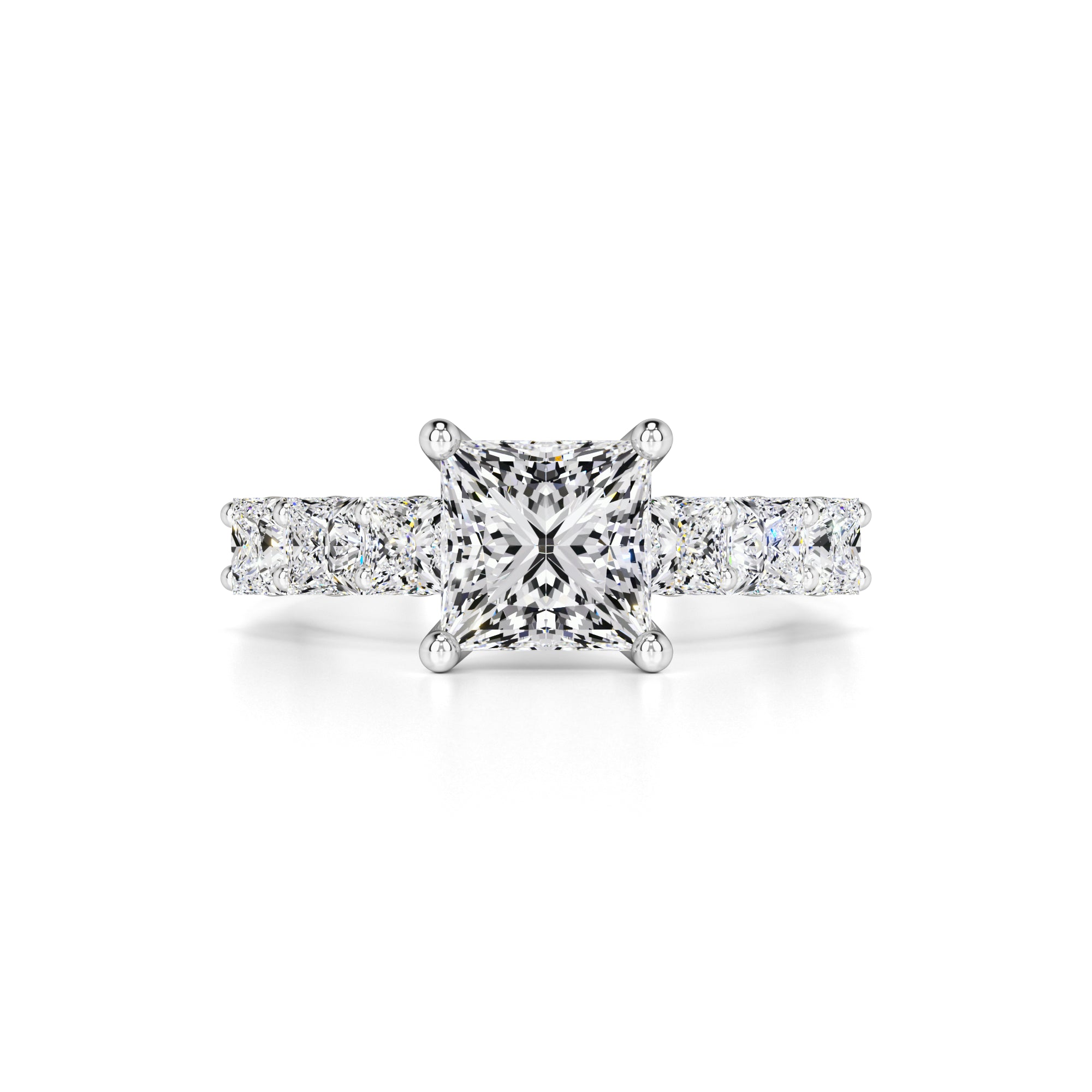 Jolie Moissanite & Lab Grown Diamond Ring | White Gold | 1