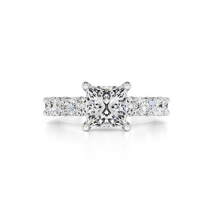 Jolie Moissanite & Lab Grown Diamond Ring | White Gold | 1