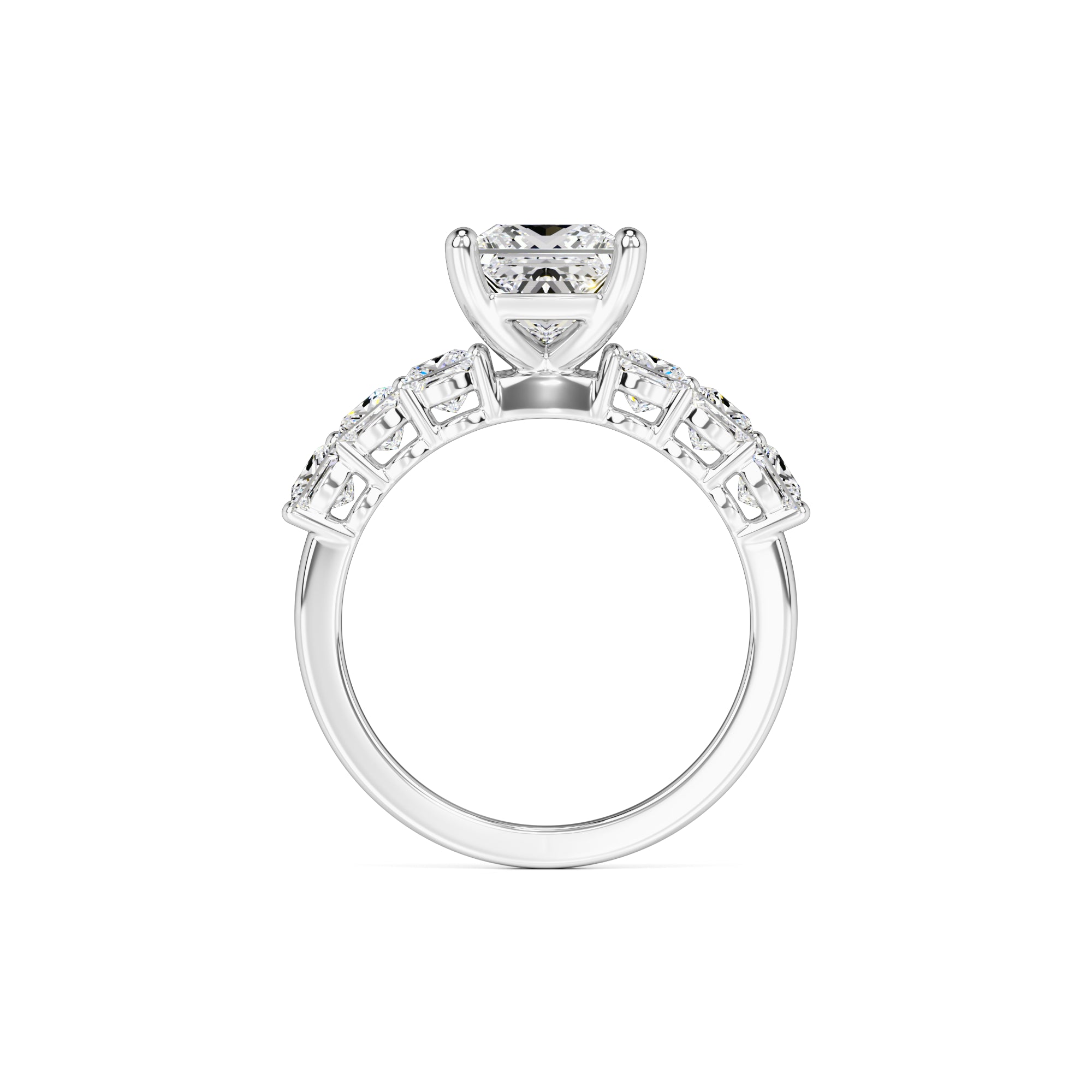 Jolie Moissanite & Lab Grown Diamond Ring | White Gold | 4
