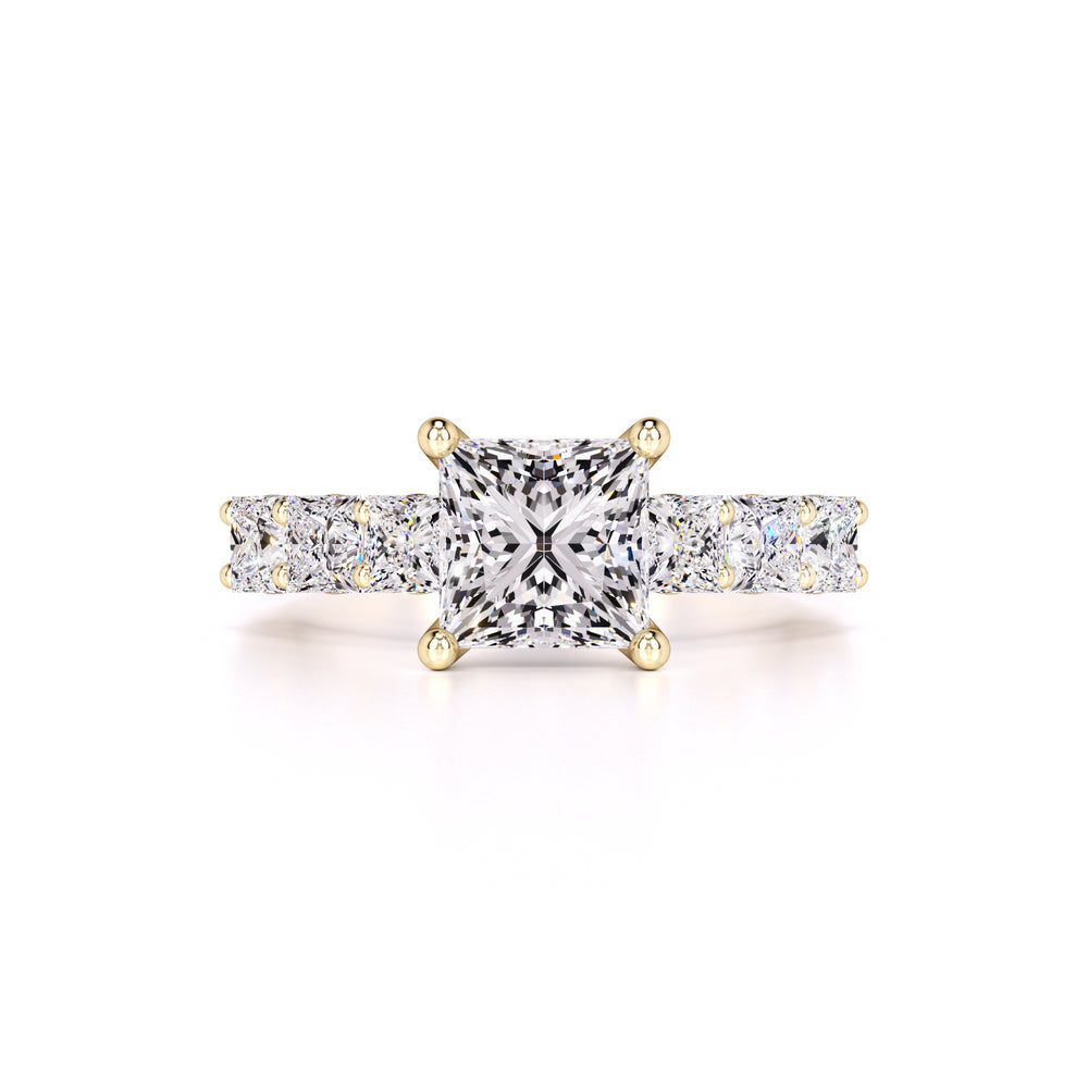 Jolie Moissanite & Lab Grown Diamond Ring | Yellow Gold | 1