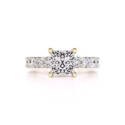 Jolie Moissanite & Lab Grown Diamond Ring | Yellow Gold | 1
