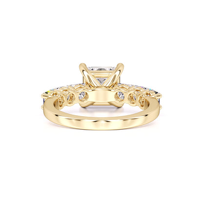 Jolie Moissanite & Lab Grown Diamond Ring | Yellow Gold | 3