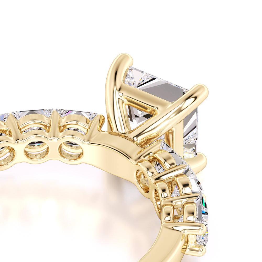 Jolie Moissanite & Lab Grown Diamond Ring | Yellow Gold | 2