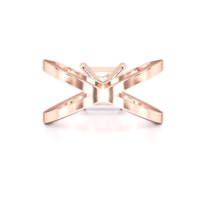 Rosa Moissanite & Lab Grown Diamond Ring | Rose Gold | 3
