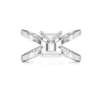 Rosa Moissanite & Lab Grown Diamond Ring | White Gold | 3