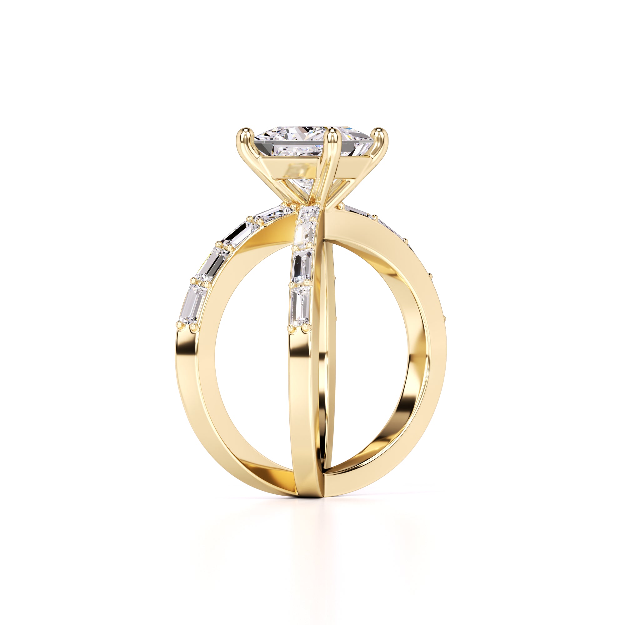 Rosa Lab Grown Diamond Ring | Yellow Gold | 3