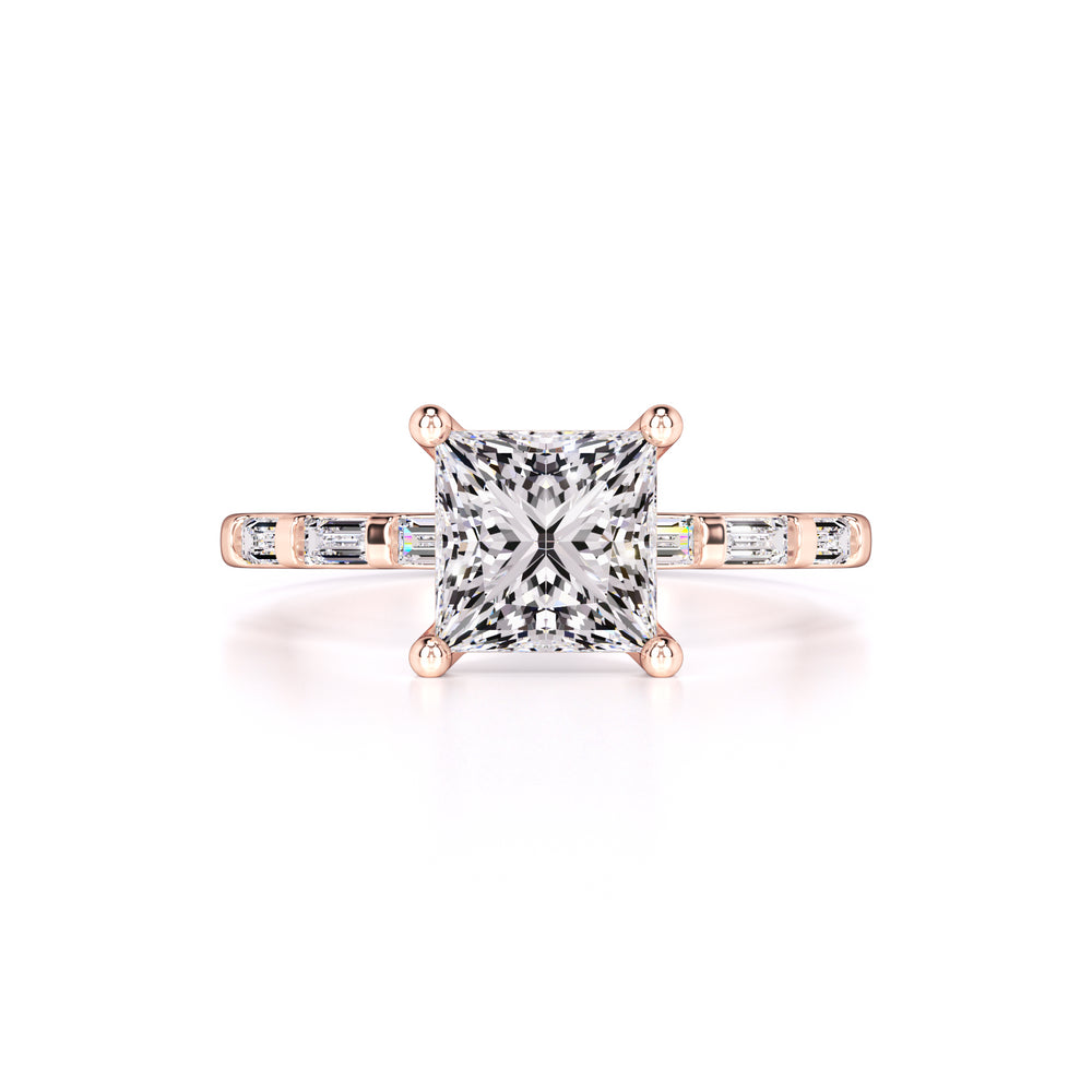Marlowe Moissanite & Lab Grown Diamond Ring | Rose Gold | 1
