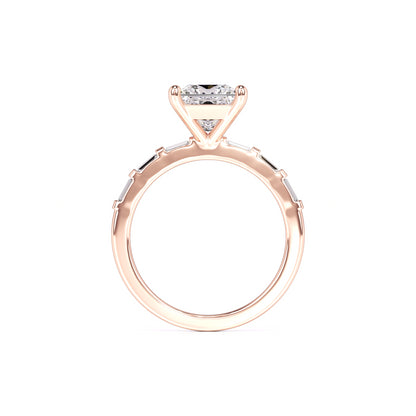 Marlowe Moissanite & Lab Grown Diamond Ring | Rose Gold | 4