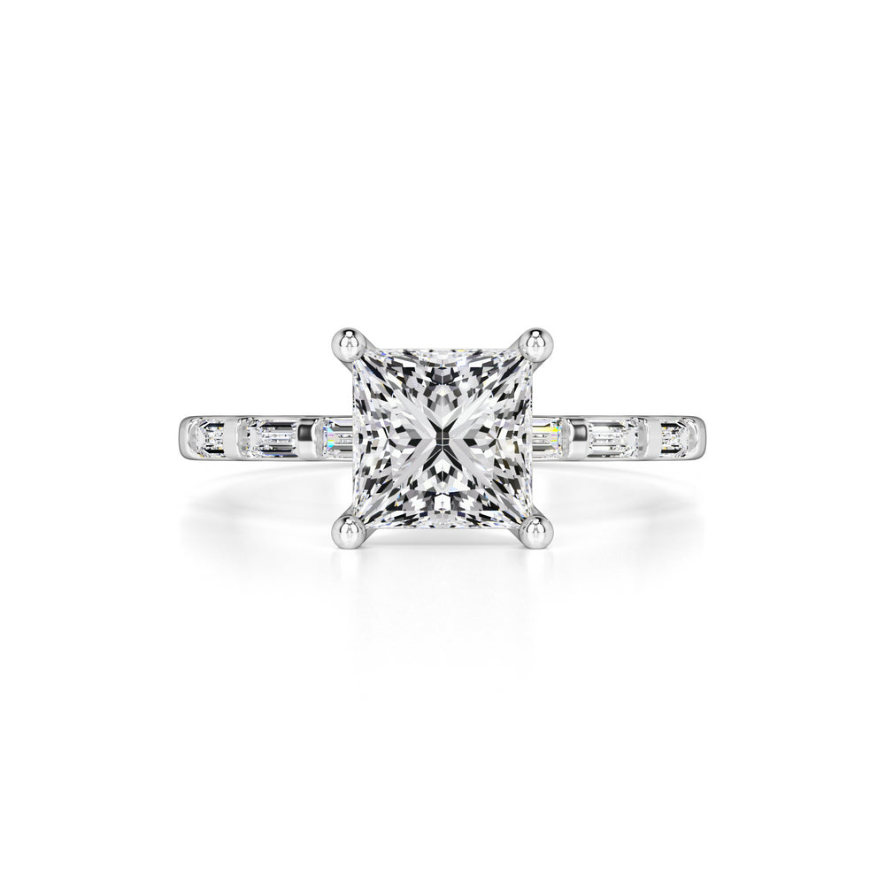 Marlowe Moissanite & Lab Grown Diamond Ring | White Gold | 1