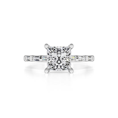 Marlowe Moissanite & Lab Grown Diamond Ring | White Gold | 1