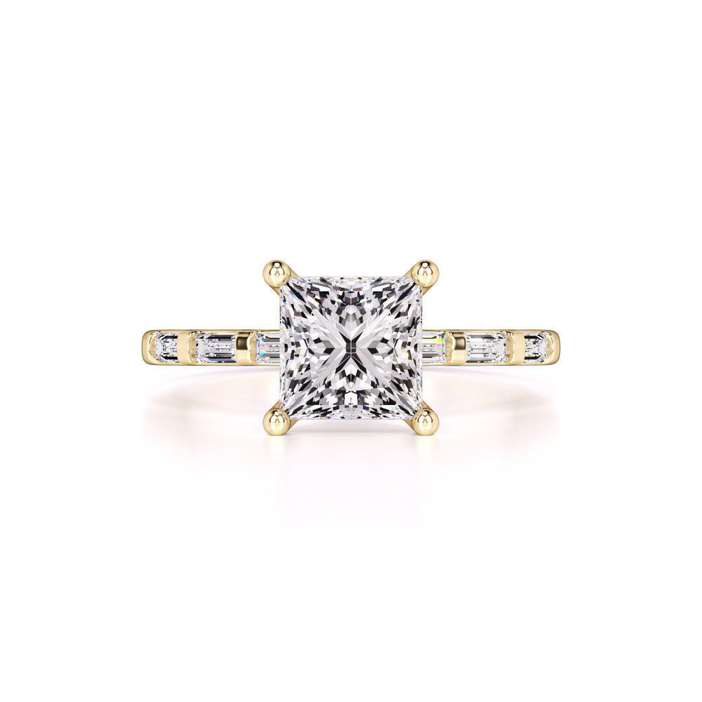 Marlowe Moissanite & Lab Grown Diamond Ring | Yellow Gold | 1