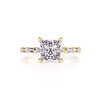 Marlowe Moissanite & Lab Grown Diamond Ring | Yellow Gold | 1