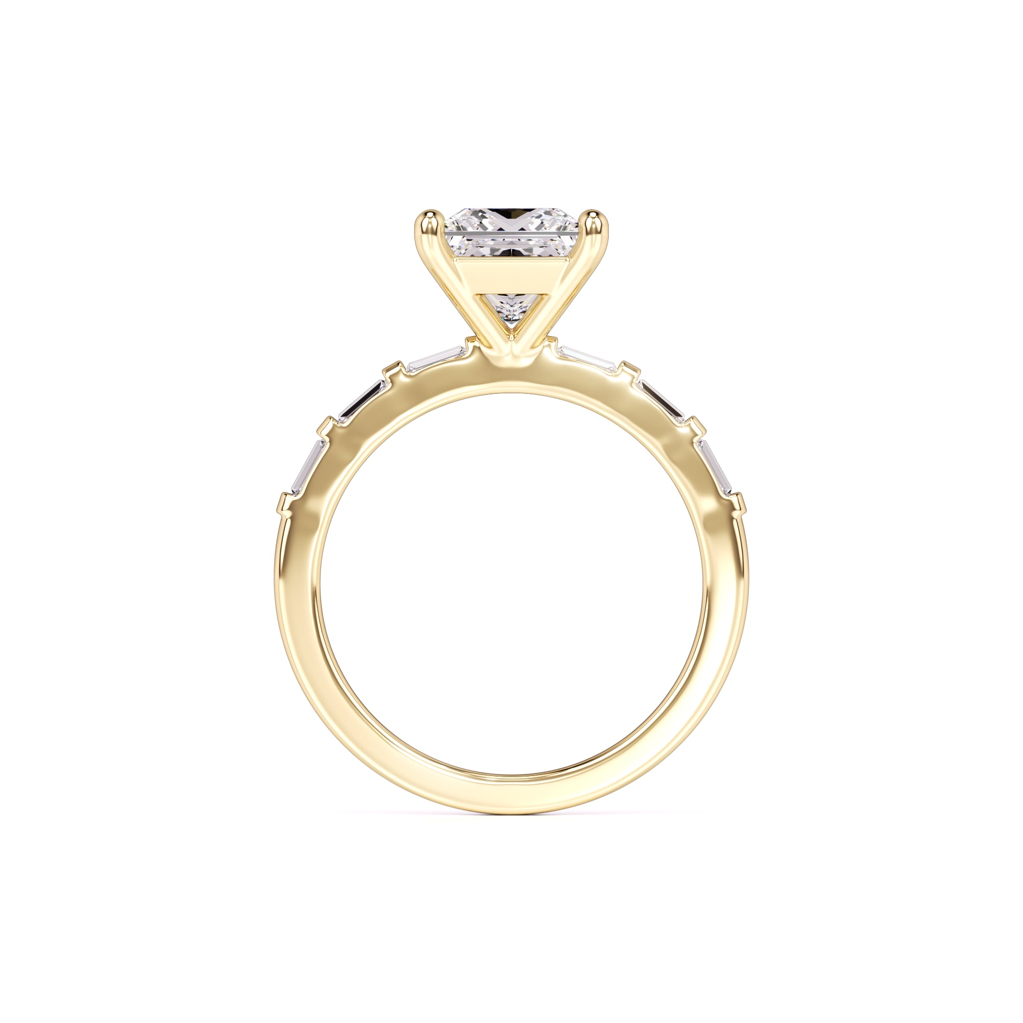 Marlowe Moissanite & Lab Grown Diamond Ring | Yellow Gold | 4