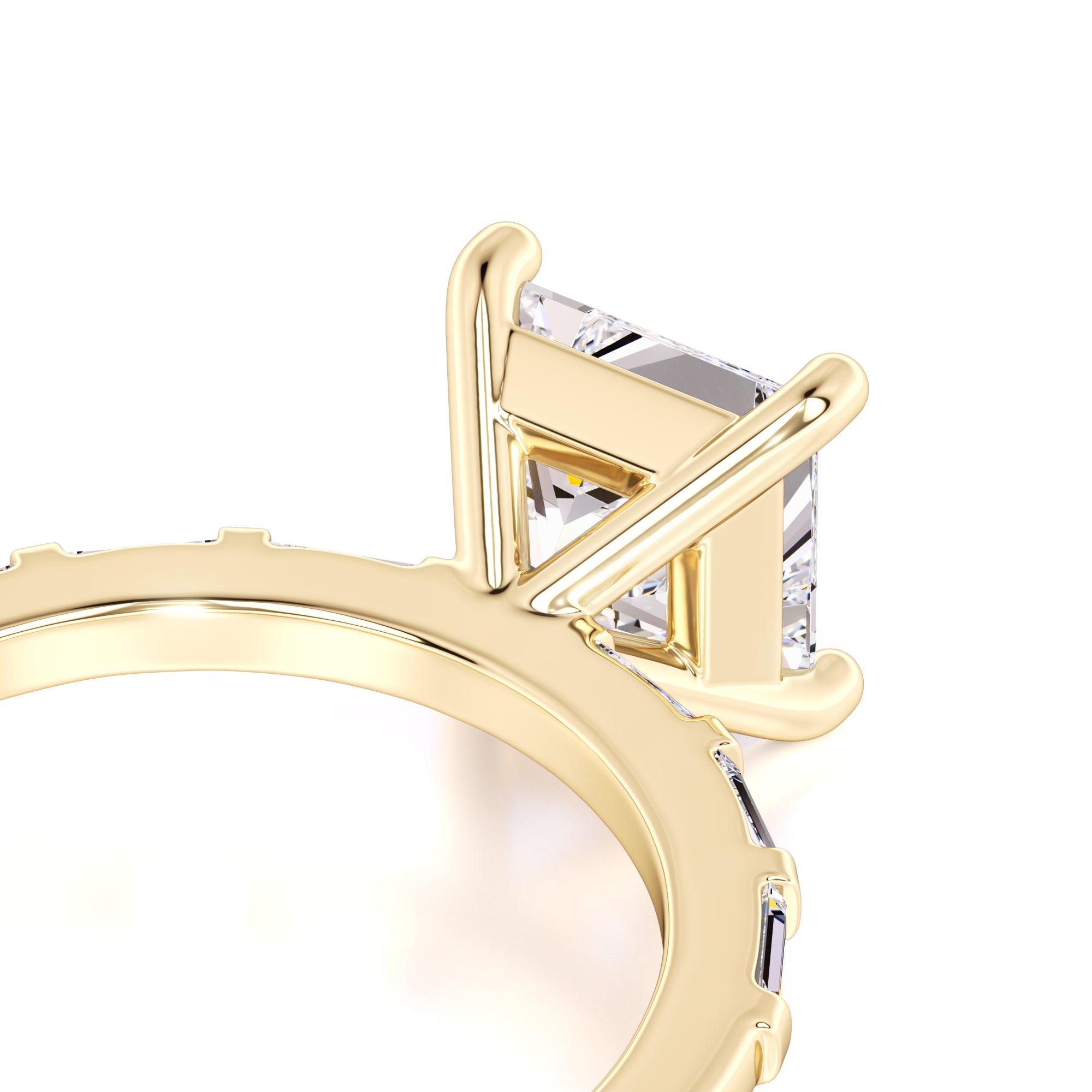 Marlowe Moissanite & Lab Grown Diamond Ring | Yellow Gold | 2