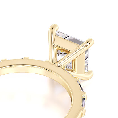 Marlowe Moissanite & Lab Grown Diamond Ring | Yellow Gold | 2