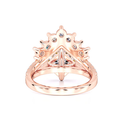 Finley Moissanite & Lab Grown Diamond Ring | Rose Gold | 3