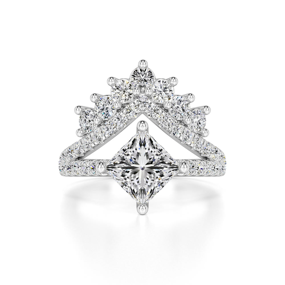 Finley Moissanite & Lab Grown Diamond Ring | White Gold | 1