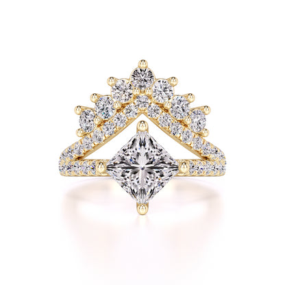 Finley Moissanite & Lab Grown Diamond Ring | Yellow Gold | 1