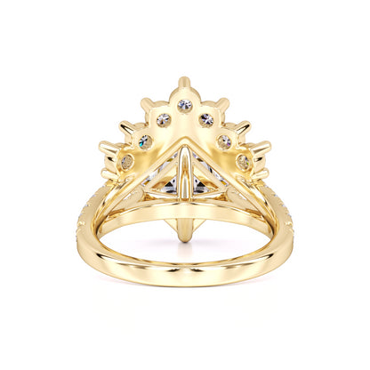 Finley Moissanite & Lab Grown Diamond Ring | Yellow Gold | 3