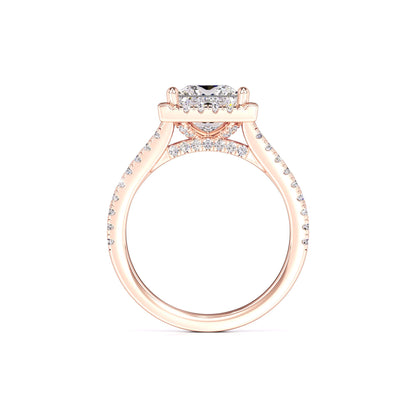 Dallas Moissanite & Lab Grown Diamond Ring | Rose Gold | 4