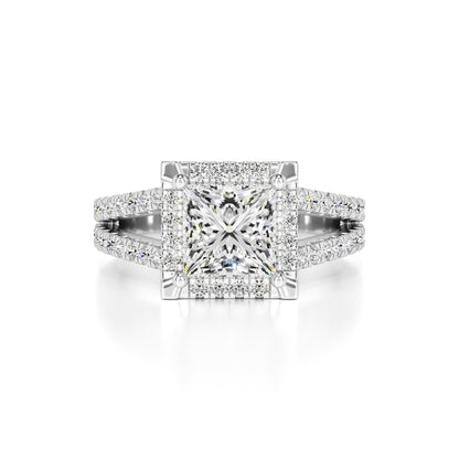 Dallas Moissanite & Lab Grown Diamond Ring | White Gold | 1
