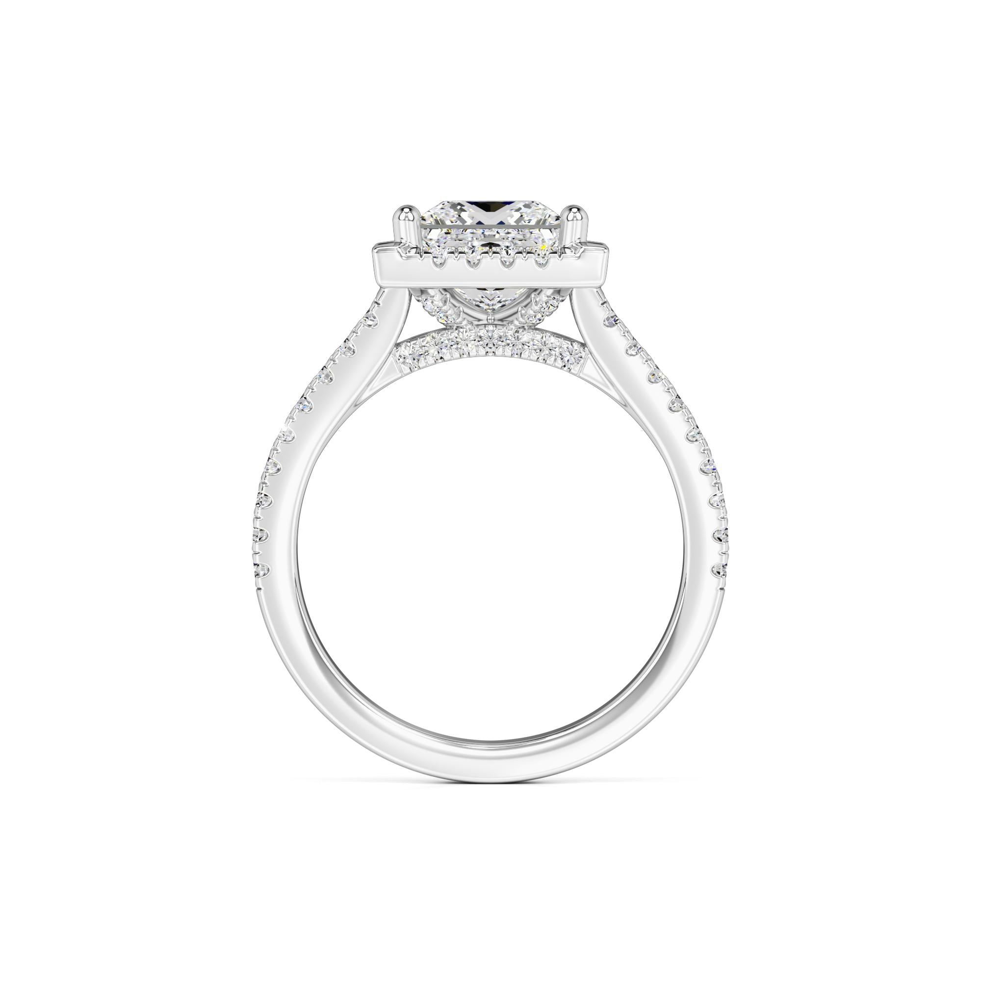 Dallas Moissanite & Lab Grown Diamond Ring | White Gold | 4