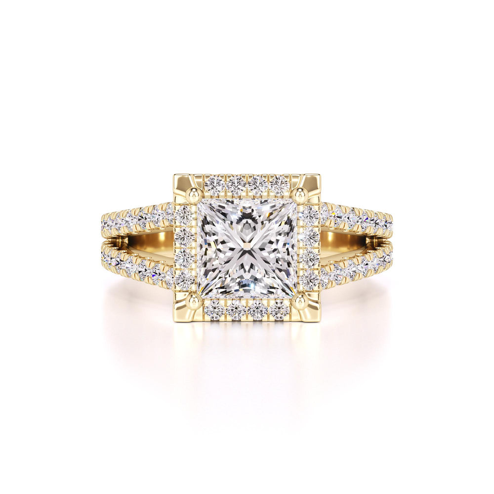 Dallas Moissanite & Lab Grown Diamond Ring | Yellow Gold | 1