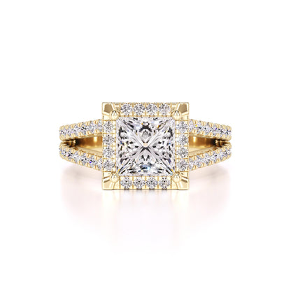 Dallas Moissanite & Lab Grown Diamond Ring | Yellow Gold | 1